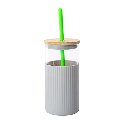 Glass Tumbler With Bamboo Lid 20oz