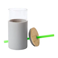 Glass Tumbler With Bamboo Lid 20oz