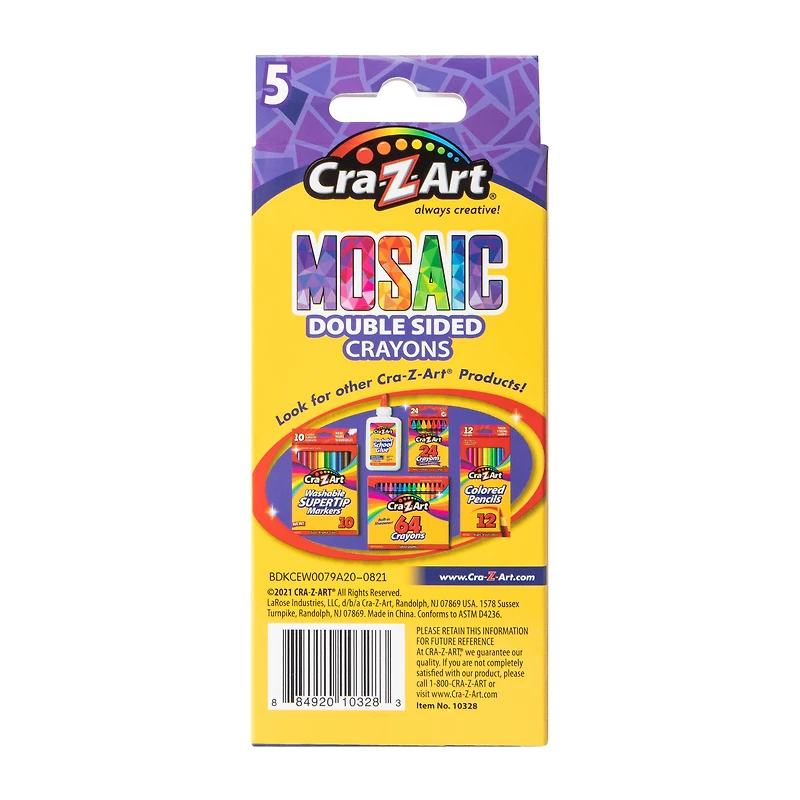 Cra-Z-Art® Mosaic Double Sided Crayons 5-Count