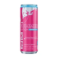 Red Bull Summer Edition White Peach Sugarfree Energy Drink 12oz