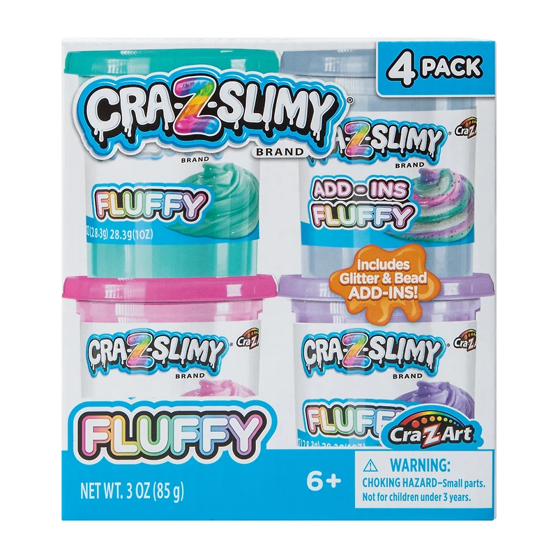 Cra-Z-Slimy® Fluffy Slime 4-Pack