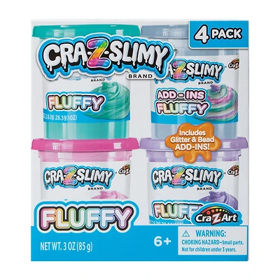 Cra-Z-Slimy® Fluffy Slime 4-Pack