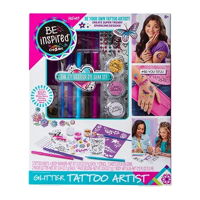 Be Inspired® By Cra-Z-Art® Glitter Tattoo Artist Kit