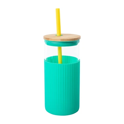 Glass Tumbler With Bamboo Lid 20oz