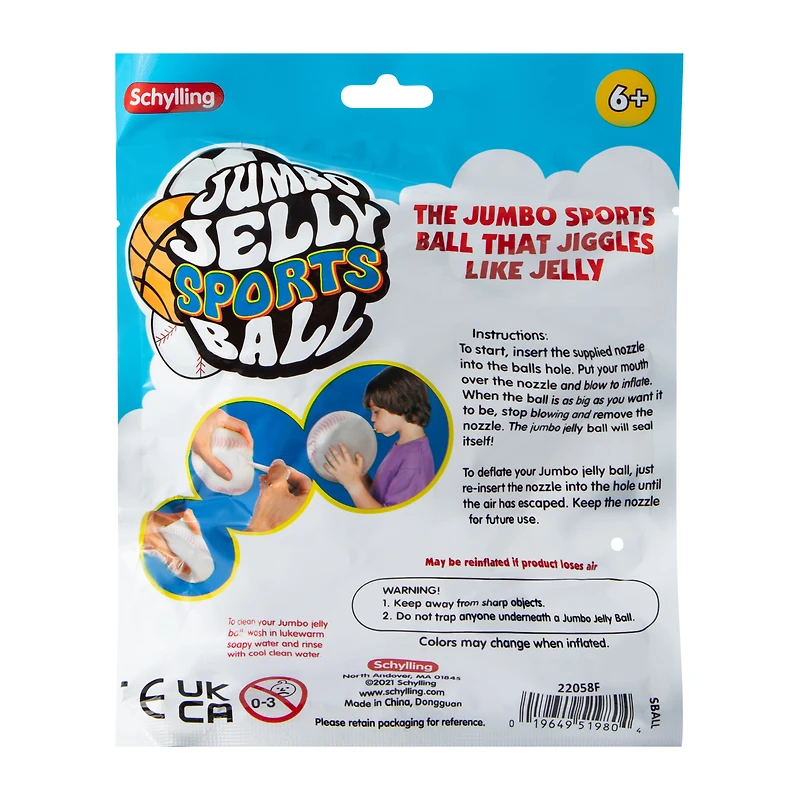 Jumbo Jelly Sports Ball (Styles May Vary)