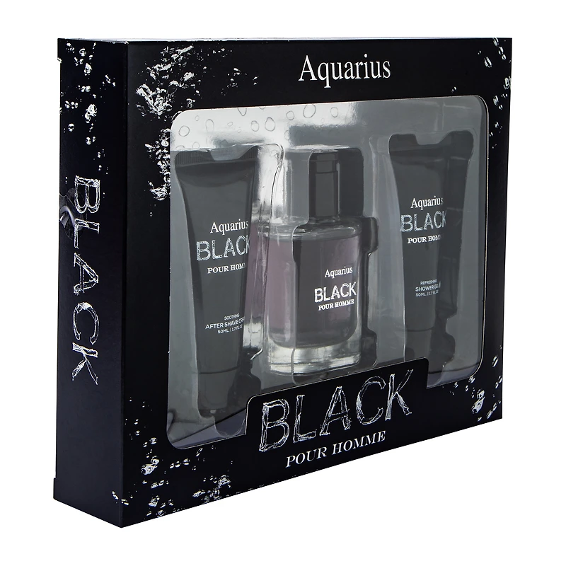 Aquarius Black Pour Homme Fragrance Gift Pack