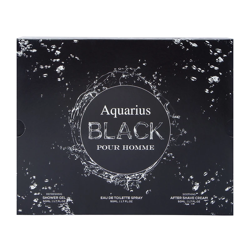 Aquarius Black Pour Homme Fragrance Gift Pack