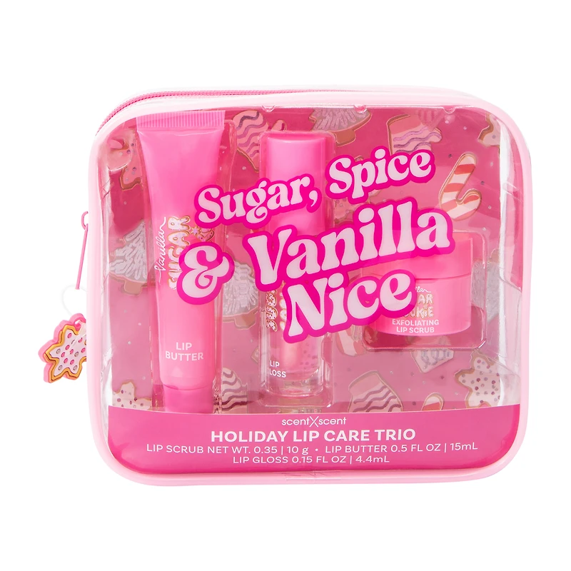 ScentXScent Sugar, Spice & Vanilla Nice Holiday Lip Care Trio
