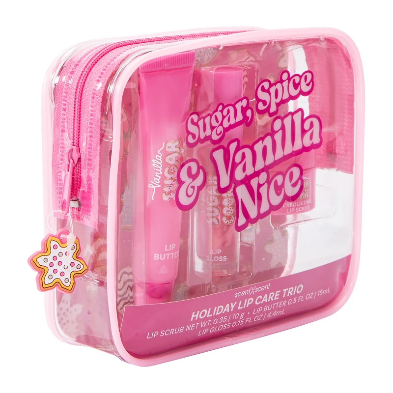 ScentXScent Sugar, Spice & Vanilla Nice Holiday Lip Care Trio