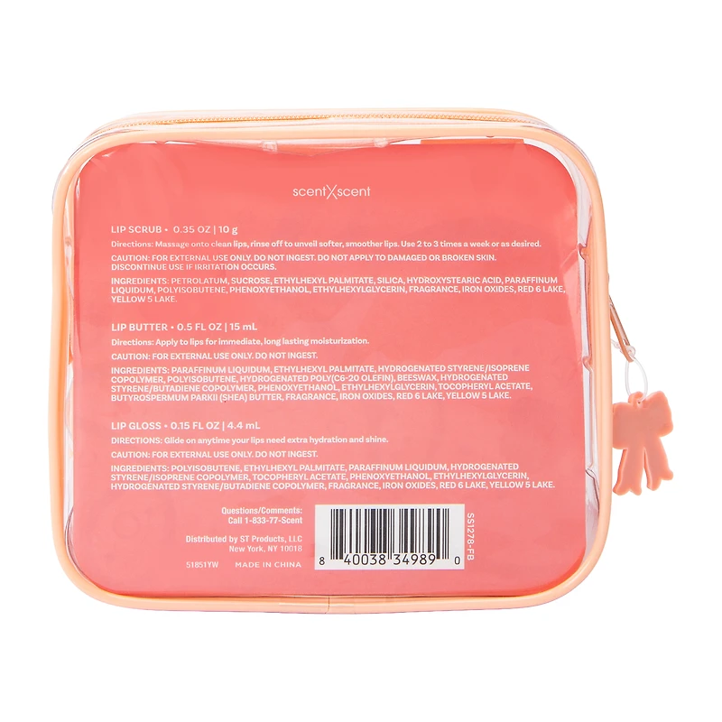 ScentXScent Shine Bright, Peachy Delight! Holiday Lip Care Trio