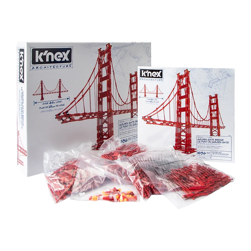 K'nex® Architecture Golden Gate Bridge Building Set 1536-Pieces