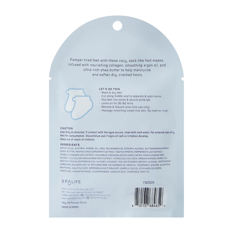 Spalife Cozy Socks Collagen Foot Mask 1-Pair