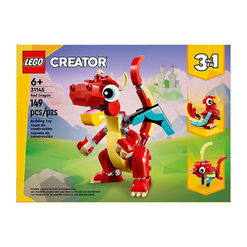 Lego® Creator™ 3-In-1 Red Dragon Building Toy
