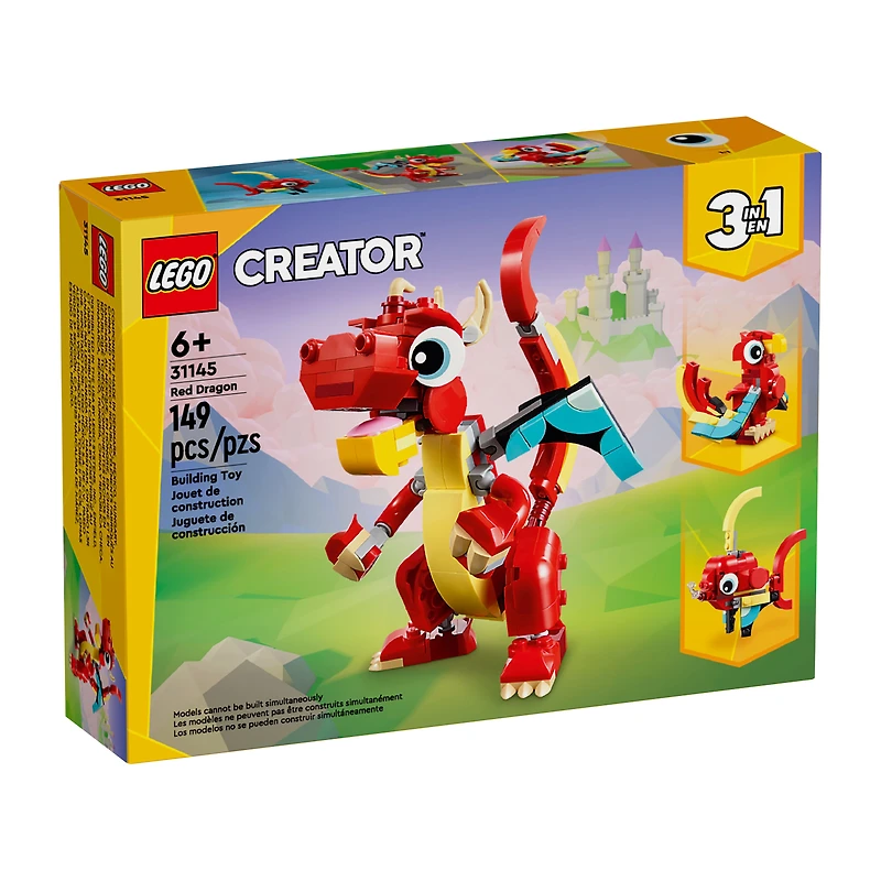 Lego® Creator™ 3-In-1 Red Dragon Building Toy