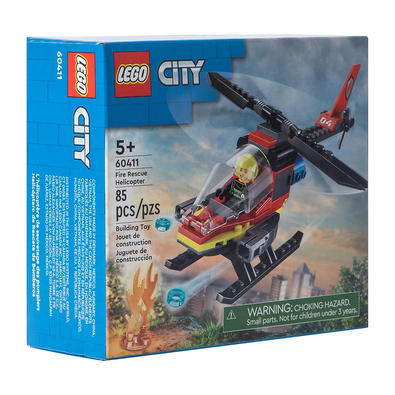 Lego® City Fire Rescue Helicopter Building Toy