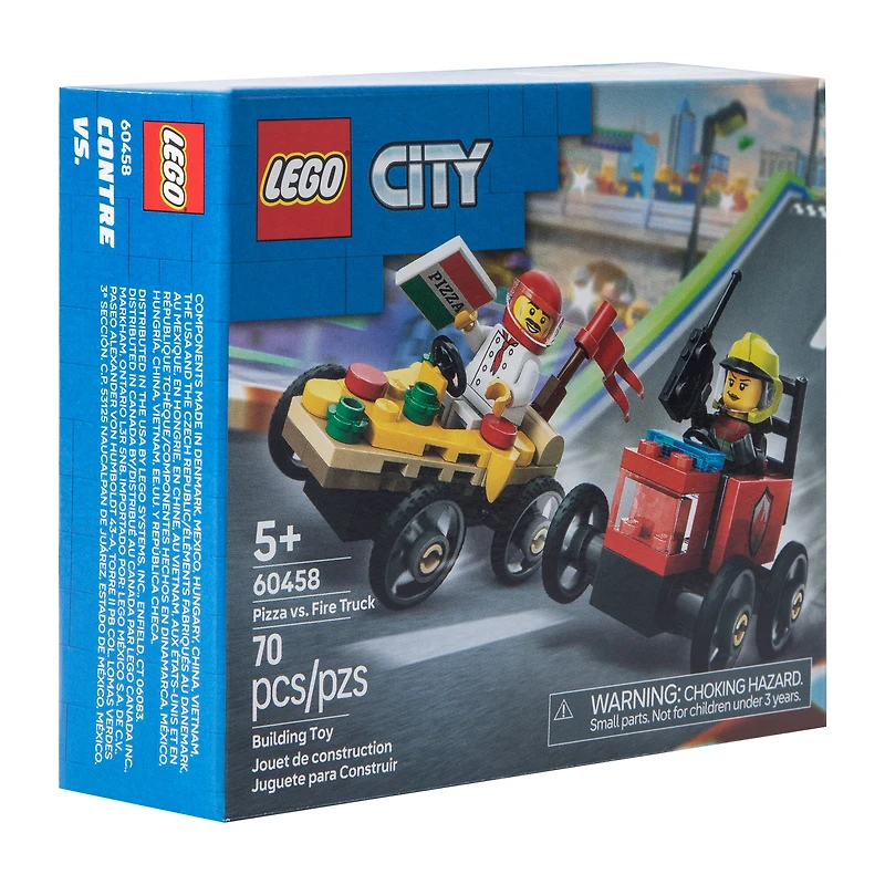 Lego® City Pizza Vs. Fire Truck Building Toy