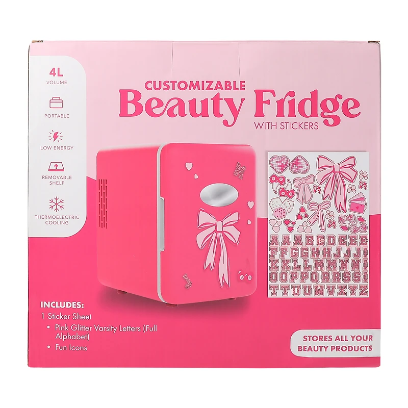 Customizable Beauty Fridge With Stickers