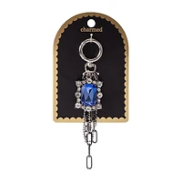 Charmed Blue Gem Cluster Key Ring