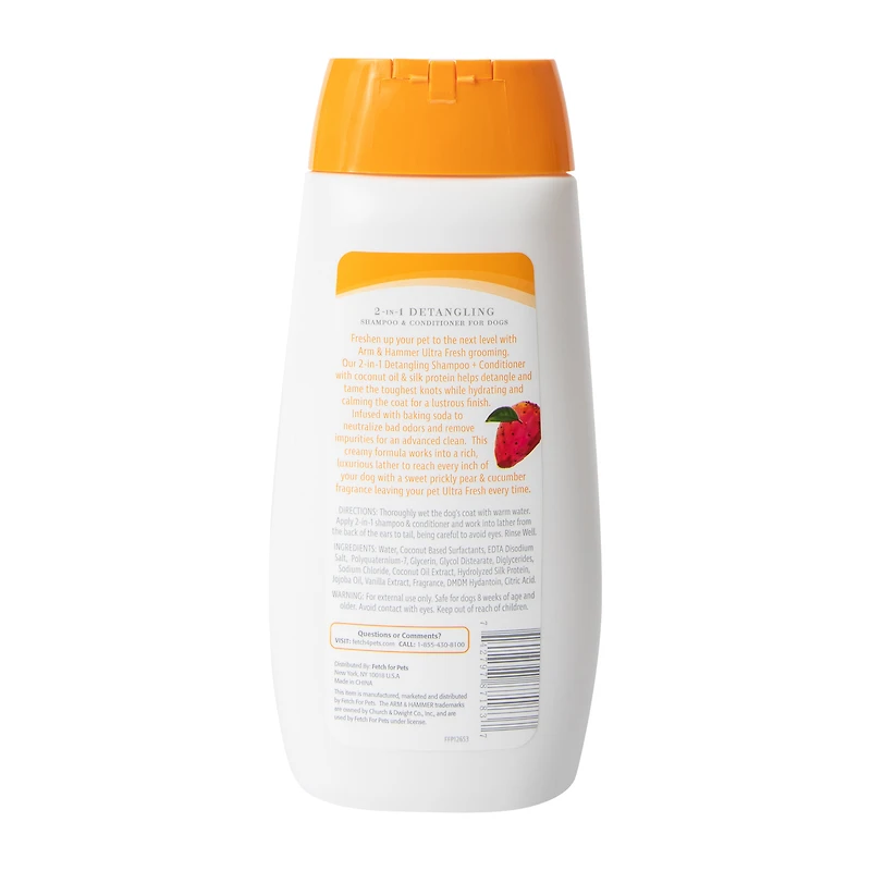 Arm & Hammer™ Cucumber & Prickly Pear 2-In-1 Detangling Shampoo & Conditioner For Dogs 16oz