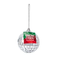 Snow Cool Christmas Disco Ball Ornament