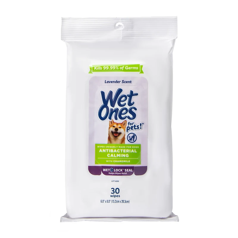 Wet Ones For Pets!™ Lavender Scent Antibacterial Calming 30-Wipes