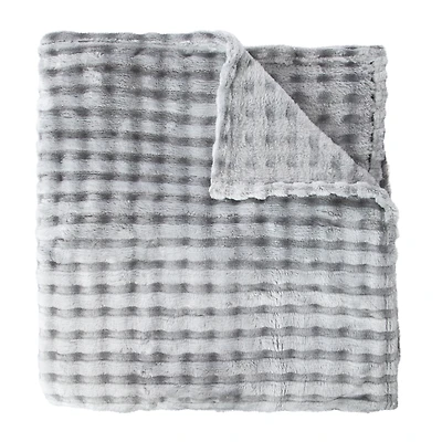 Luxe Collection Ripple Fur Throw 50inx60in