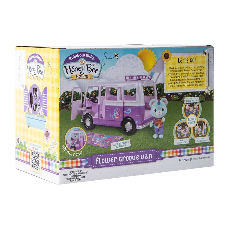 Rainbow Ridge Honey Bee Acres Flower Groove Van Toy