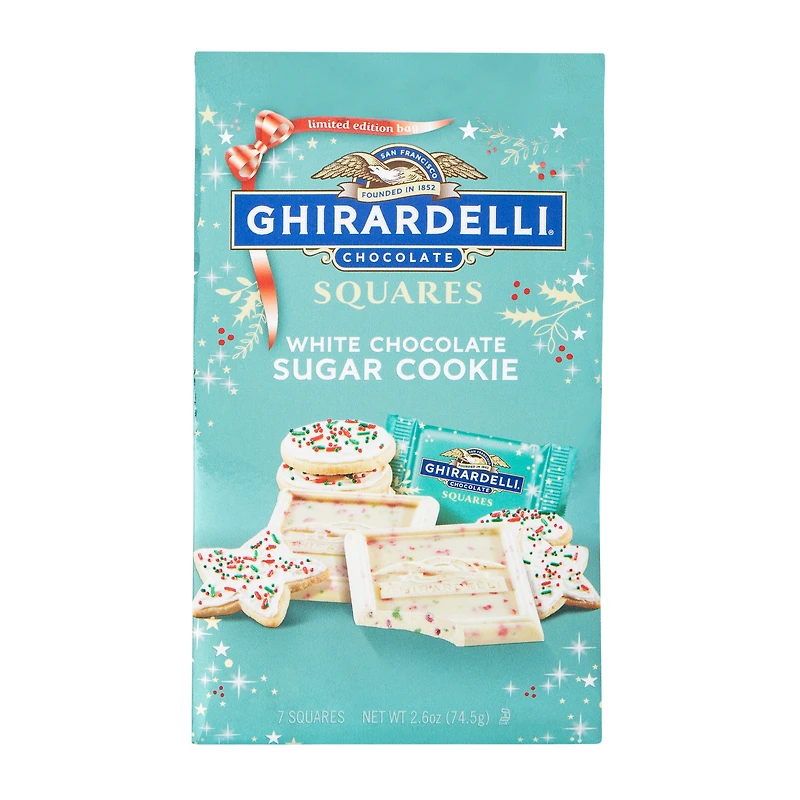 Ghirardelli® Limited Edition White Chocolate Sugar Cookies Squares Chocolates 2.6oz
