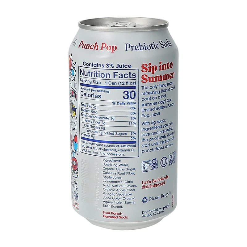 Poppi® Punch Pop Prebiotic Soda 12oz