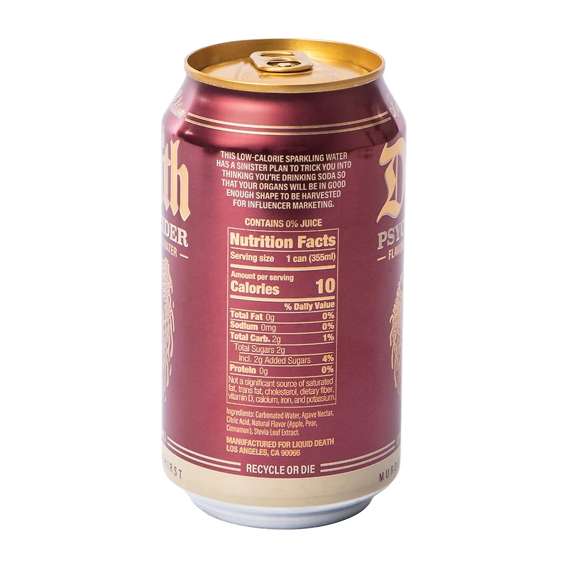 Liquid Death Limited Edition Psycho Cider Flavored Sparkling Water 12oz