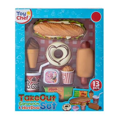 Toy Chef™ Take Out Sandwich & Hot Dog Set