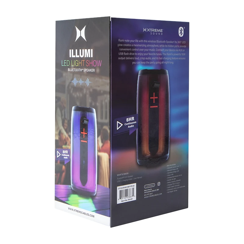 Xtreme Sound™ Illumi LED Light Show Bluetooth® Speaker 10W