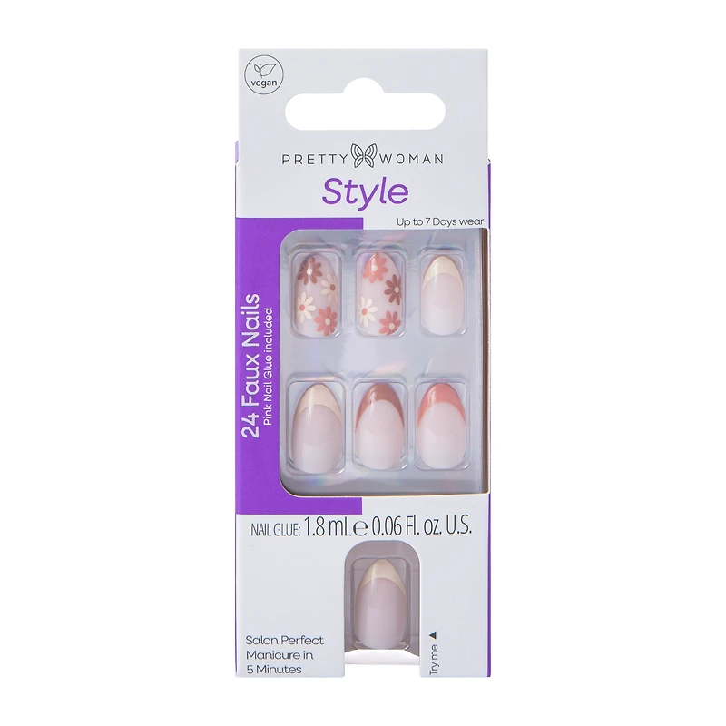 Pretty Woman Style Faux Nails Set 24-Count