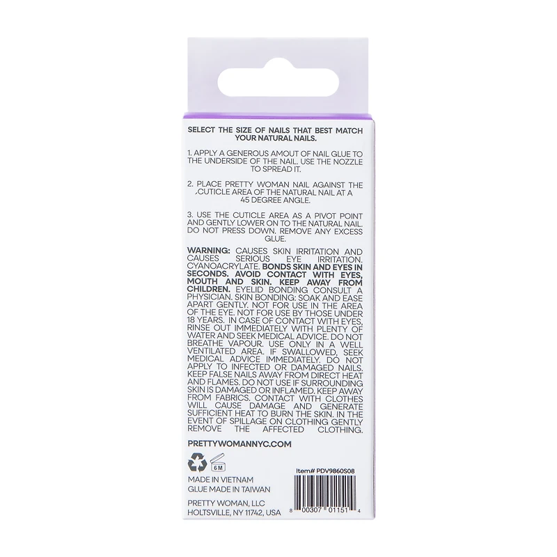 Pretty Woman Style Faux Nails Set 24-Count