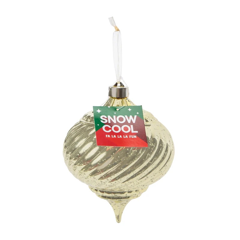 Christmas Snow Cool Retro Tree Ornament