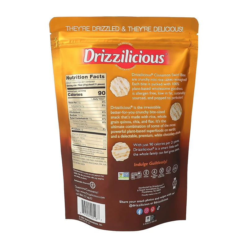 Drizzilicious® Cinnamon Swirl Bites 4oz