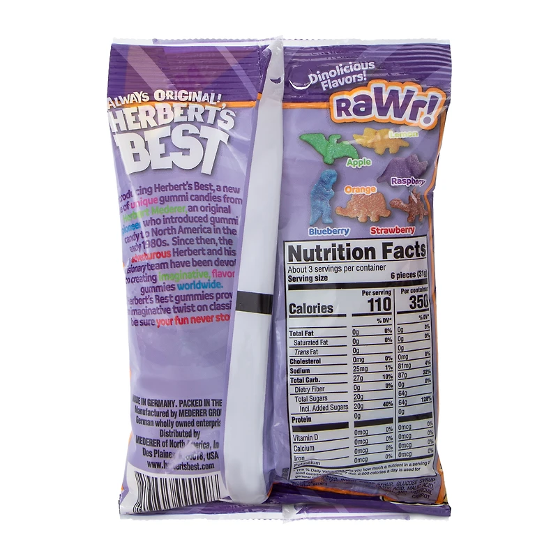 Herbert's Best®  RaWr! Gummi Candy 2.6oz