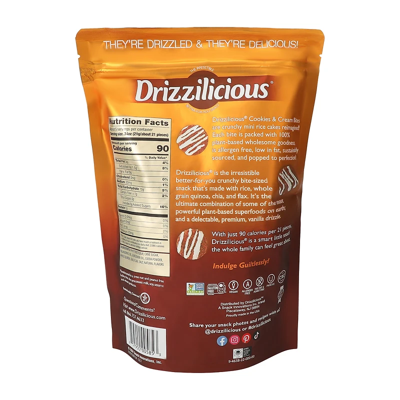 Drizzilicious® Cookies & Cream Bites 4oz