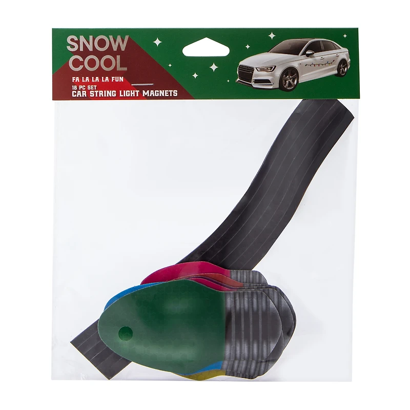 Christmas Snow Cool Car String Light Magnets Set