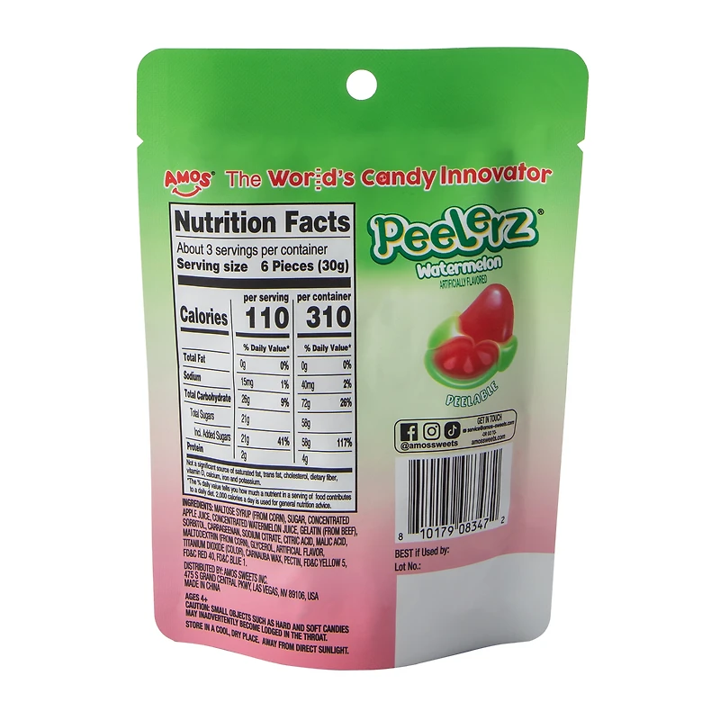 Peelerz® Watermelon Gummy Candy 3oz