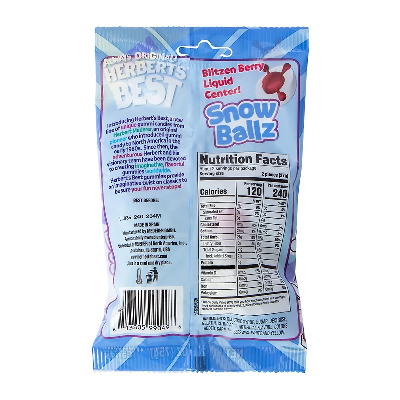 Herbert's® Snowballz Gummi Candy 2.8oz