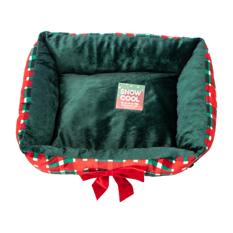 Christmas Snow Cool Cuddler Pet Bed