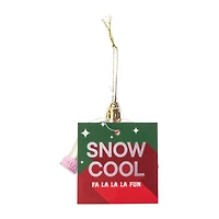 Snow Cool Christmas Heart Hands Tree Ornament