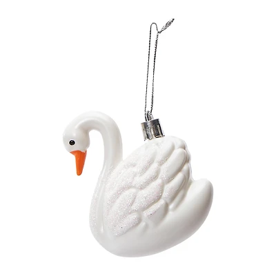 Snow Cool Christmas Swan Tree Ornament