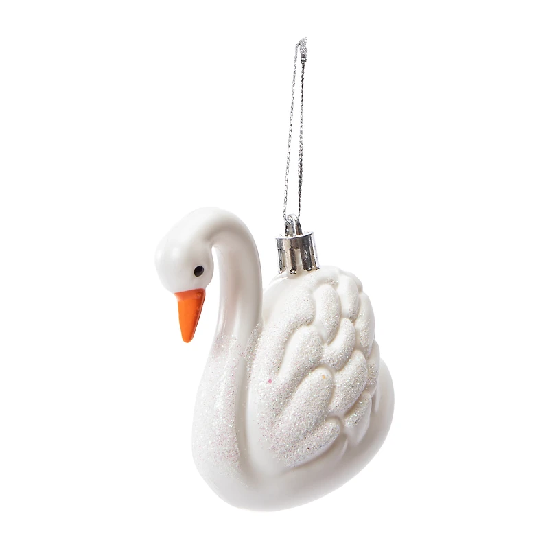 Snow Cool Christmas Swan Tree Ornament