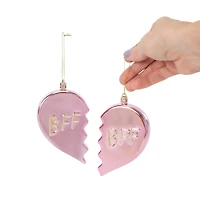 Christmas BFF Heart Tree Ornament