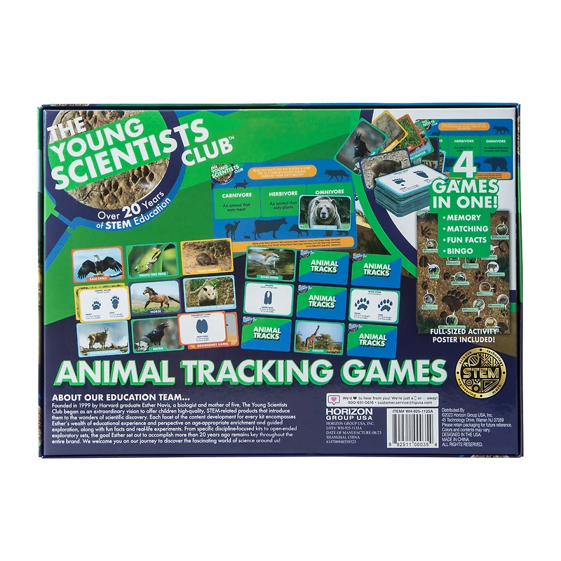 The Young Scientists Club™ Animal Tracking Games Set