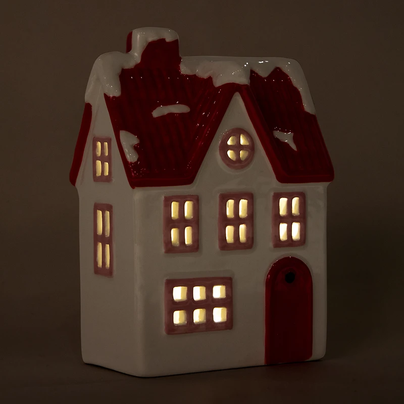 Snow Cool Christmas Ceramic House