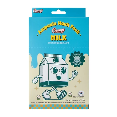 Creamy Heart Me Milk Ampoule Mask 10-Pack