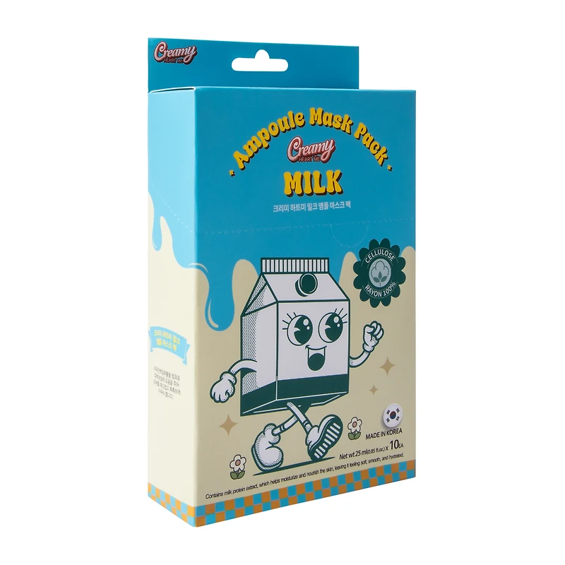Creamy Heart Me Milk Ampoule Mask 10-Pack